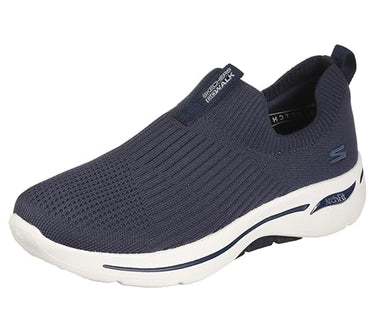 Skechers Damen Go Walk Arch Fit Iconic Sneaker, Navy Textile Trim, 38.5 EU im Sale